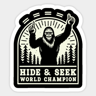 Word Champion Big Foot - Hide and Seek Sticker